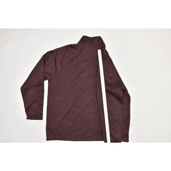 Eddie Bauer Men's Sweater Size XXL Quarter Zip Radiator Fleece Classic Burgundy - Picture 6 of 8